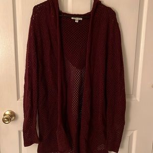 American eagle maroon cardigan XL
